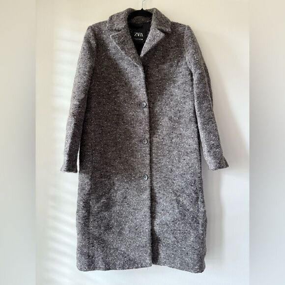 ZARA MANTECO WOOL BLEND BOUCLE COAT ZW COLLECTION Size M - Picture 2 of 12